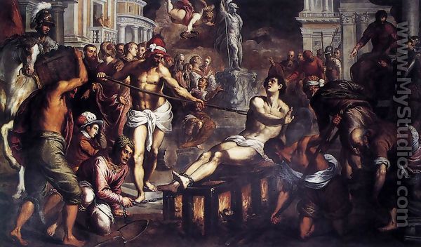 The Martyrdom of St Lawrence 1575 - Jacopo d