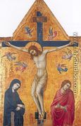 Crucifixion with the Virgin and St John the Evangelist 1330-35 - Ugolino Di Nerio (Da Siena)