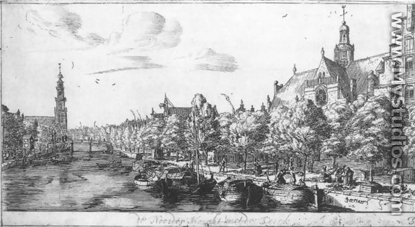 The Prinsengracht and the Noorderkerk at Amsterdam - Reiner Nooms (Zeeman)