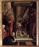 St Wolfgang Altarpiece- Resurrection of Lazar 1479-81 - Michael Pacher