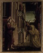 St Wolfgang Altarpiece- Temptation of Christ 1479-81 - Michael Pacher