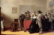 Elegant Company Gaming and Drinking 1632-34 - Anthonie Palamedesz. (Stevaerts, Stevens)