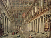 Interior of the Santa Maria Maggiore in Rome c. 1730 - Giovanni Paolo Pannini