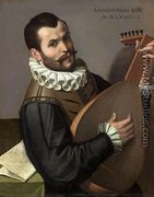 Portrait of a Man Playing a Lute 1576 - Bartolomeo Passerotti