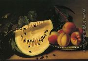 Still Life with Watermelon and Peaches 1828 - Margaretta Angelica Peale