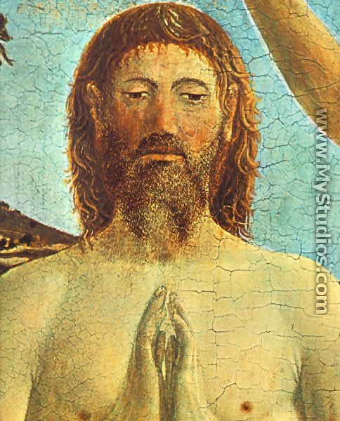 Baptism of Christ (detail-2) 1448-50 - Piero della Francesca