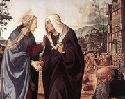 The Visitation with Sts Nicholas and Anthony (detail) 1489-90 - Piero Di Cosimo