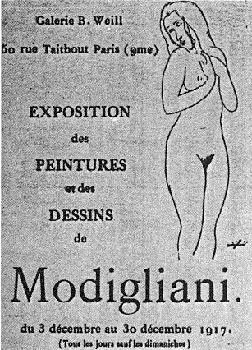 Modigliani exhibit poster