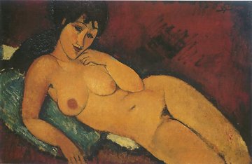Modigliani- Nude on a Blue Cushion