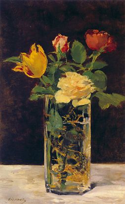 Still Life with Roses and Tulips in a Dragon Vase