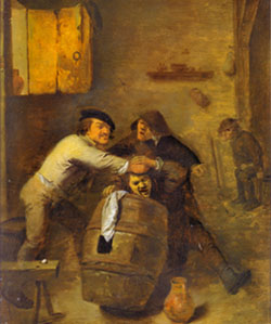 Brouwer, Peasants Brawling in a Tavern