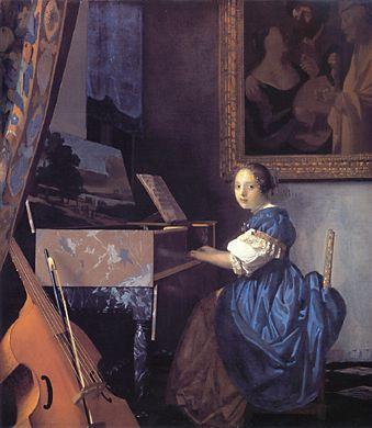 A Lady Seated at the Virginal  1675