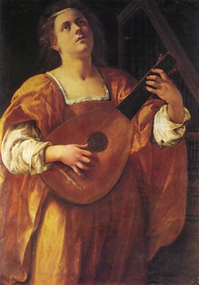 Gentileschi, Woman Playing Lute