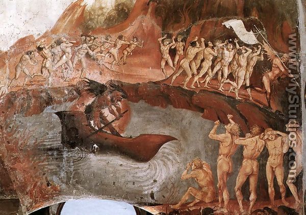 The Damned Being Plunged into Hell (detail-1) 1499-1502 - Francesco Signorelli