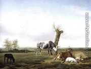 Cattle and Goats in a Meadow 1658 - Adriaen Van De Velde