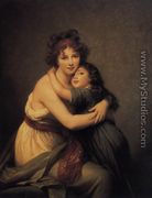 Self-Portrait with Her Daughter, Julie c. 1789 - Elisabeth Vigee-Lebrun