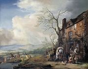 Landscape with Peasants by a Cottage 1651-53 - Philips Wouwerman