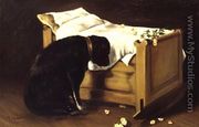 Dog Mourning Its Little Master, 1866 - A. Archer