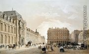 View of the facade of the Louvre, the Rue de Rivoli and the Palais Royal  1855 - Louis Jules Arnout