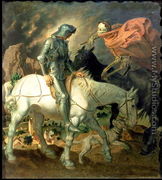 Don Quixote with Death, based on 'The Knight, Death and the Devil' by Albrecht Durer - Theodor Baierl