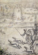 Coursing the Hare, illustration to Richard Blome's 'The Gentleman's Recreation' pub. 1686 - Francis Barlow