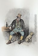 Bill Sikes and his dog, from 'Charles Dickens- A Gossip about his Life'  c.1894 - Frederick Barnard