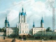 The Smolny Cloister in St. Petersburg - Adolphe Jean-Baptiste Bayot