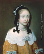 Portrait of a Lady Wearing a Yellow Silk Dress 1646 - Charles Beaubrun