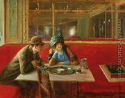 At the Cafe - Jean-Georges Beraud