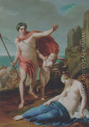Allegorik sceneri med lystigt selskab med Bacchus i spidsen, der gar i land, 1819 - Pietro Benvenuti