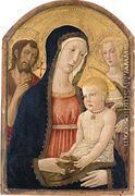 The Madonna and Child with a pomegranate with Saint John the Baptist and Saint Catherine of Alexandria - Benvenuto Di Giovanni Guasta