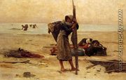 Oyster Catching, 1884 - Pierre Celestin Billet