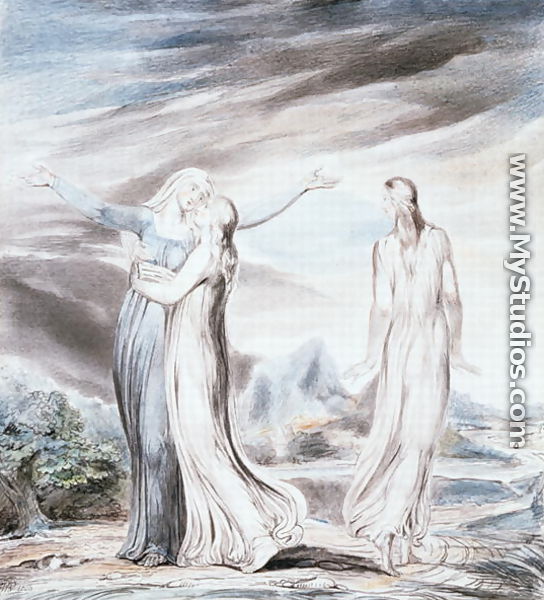 Ruth parting from Naomi, 1803 - William Blake