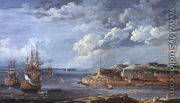 View of Brest with the Batterie Royale and men o'war in the bay 1776 - Louis Nicolael van Blarenberghe
