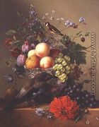 Still life with fruit and flowers - Arnoldus Bloemers