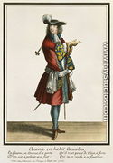 Cleante Dressed as a Cavalier, fashion plate, c.1695 - Nicolas Bonnart