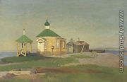 A Russian church in the village of Nikol'skoe - Alexandr Alekseevich Borisov