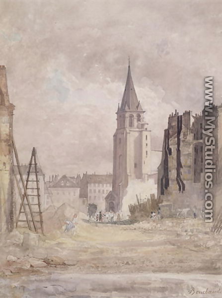 Demolition of Saint-Germain-des-Pres, c. 1867-68 - Prudent Leon Bouchaud