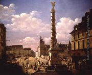 The Fountain in the Place du Chatelet, Paris, 1810 - Etienne Bouhot