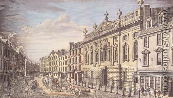 Ironmongers Hall and Fenchurch Street c.1750 - Thomas Bowles