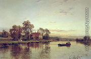 River Barge in Lewisham - Alfred de Breanski