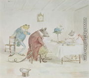 Illustration of Animals' Tea Party - Randolph Caldecott