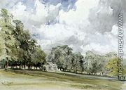 View in Kensington Gardens showing the Temple Cottage - William Callow
