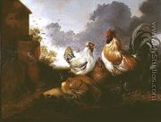 Poultry in a farmyard - Abraham Van Calraet