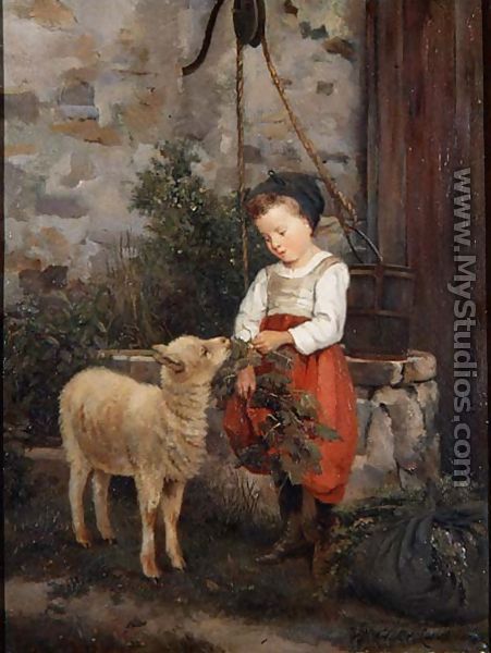 The Pet Lamb, 1877 - Camille-Leopold Cabaillot-Lasalle