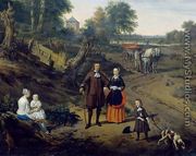 Family Portrait in a Landscape [detail #1] - Adriaen Van De Velde