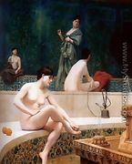 A Bath, Woman Bathing Her Feet (or Harem Pool) - Jean-Léon Gérôme
