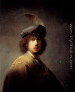 Self-portrait In A Plumed Hat - Rembrandt Van Rijn