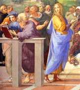 Disputation of the Holy Sacrament (La Disputa) [detail: 10a] - Raphael
