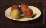 Still Life of Four Peaches - Ignace Henri Jean Fantin-Latour